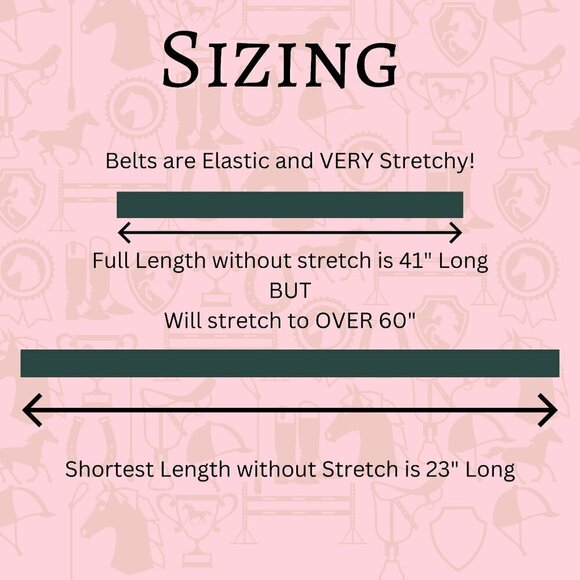 Elastic Silver Horse Bit Belts for Equestrians in Stripes - Picture 4 of 4